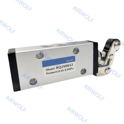 XQ Series Aluminum Pneumatic Mechanical Valve with 3/2 Way and 5/2 Way Positions for Dry Compressed Air Directional Control