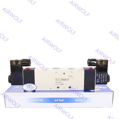 4V410-15, 4V420-15 AIRTAC 4V400 Series 5/2 way, 5/3 way Electric Solenoid Valve 1/2"