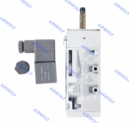 Tek Çift sarmal MVSC-460-4E1 MVSC-460-4E2 1/2 Mindman 5/2 Way 0.2-0.8Mpa Alüminyum DC24V AC220V AC110V DC12V Solenoid valfi